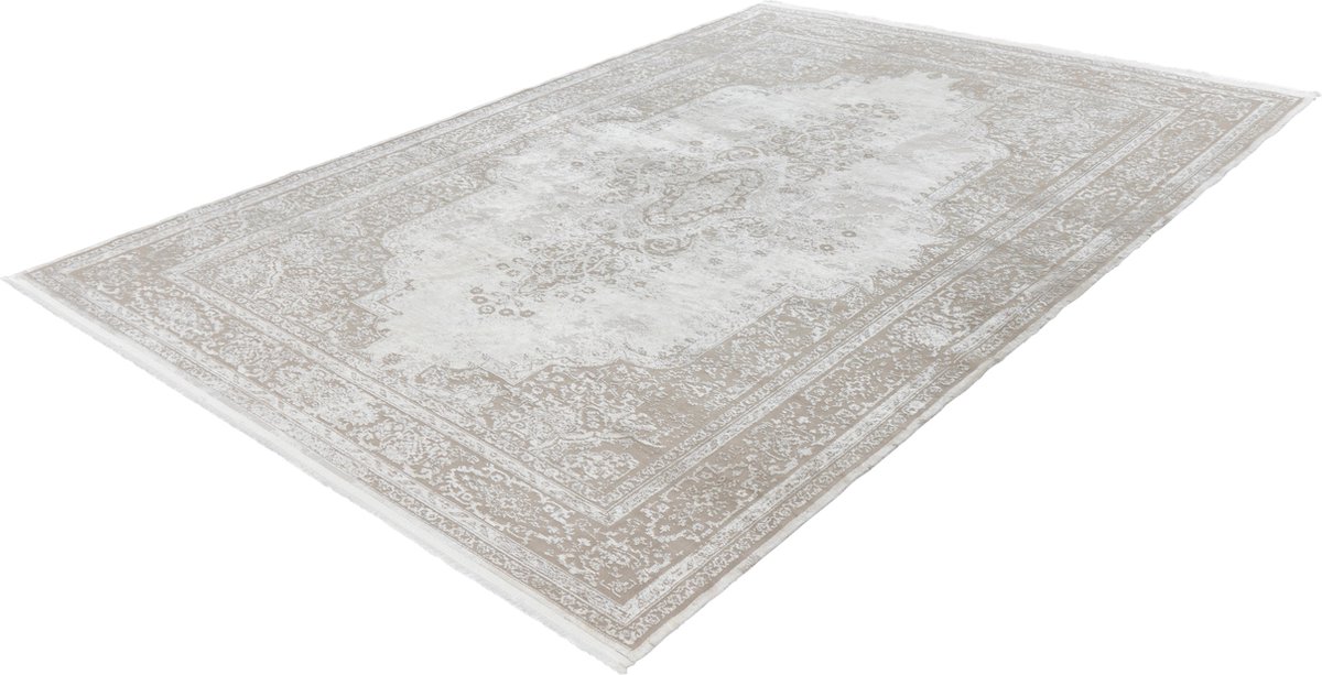 Pierre Cardin Elysee Lalee- Vintage - Super zacht - Shinny - acryl viscose - Vloerkleed – hotel sjiek - design tapijt fraai – modern designer Karpet - 120x170- Creme beige