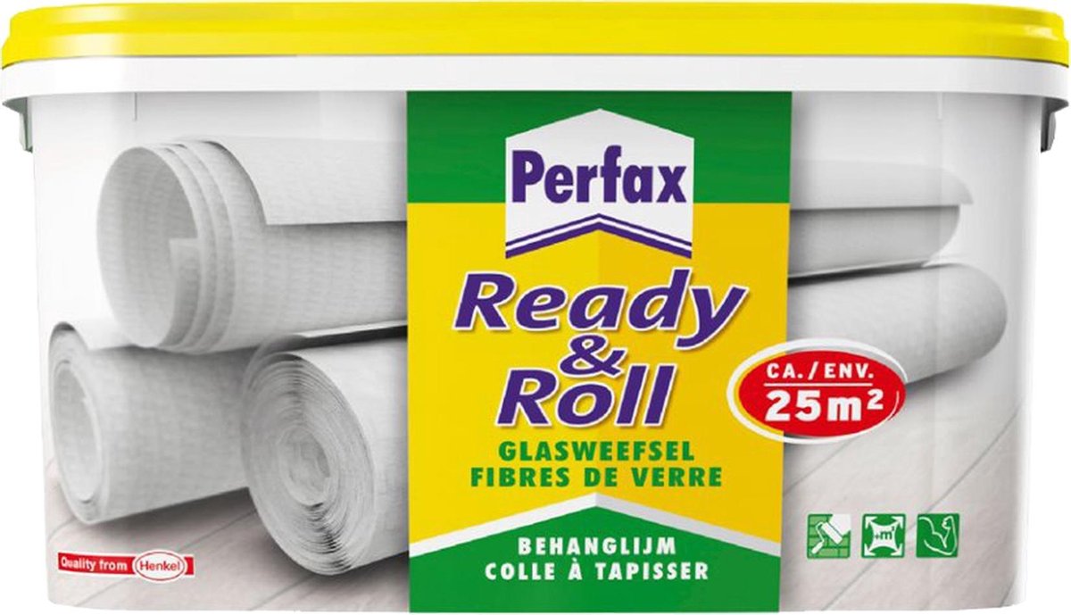 Perfax Ready&Roll Glasweefsellijm Behanglijm Glasweefsel - 5 Kg - Transparant