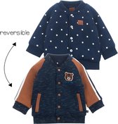 Feetje Vest Omkeerbaar - Smile & Roar - Navy Melange MT. 74