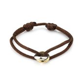 Michelle Bijoux armband 2 rondjes JE12483 bruin