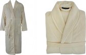 GAEVE | Zest - badjas - heerlijk warm, zacht fleece - Ivoor - maat S / M