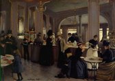 Jean Béraud, La Patisserie Gloppe, 1889 op canvas, afmetingen van dit schilderij zijn 60 X 100 CM
