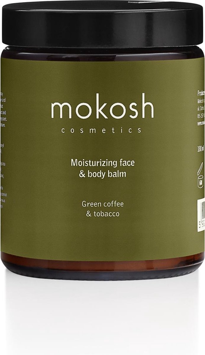 Mokosh | Moisturizing face & body balm Green coffee & tobacco | Natuurlijke gezichts- & lichaamsbalm | Vegan product | Geschikt voor alle huidtypes | Unisex Bodylotion | 180 ml