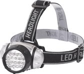 LED Hoofdlamp - Aigi Heady - Waterdicht - 35 Meter - Kantelbaar - 18 LED's - 1.1W - Zilver | Vervangt 9W - BSE