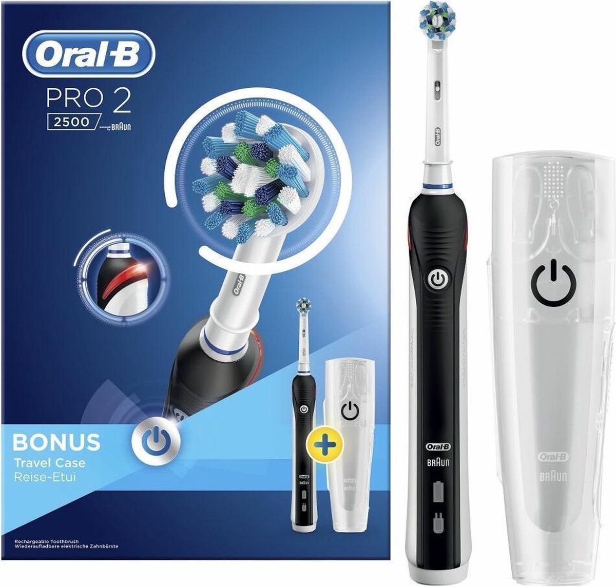 spreken bijeenkomst legering Oral-B Pro 2 2500 - Zwart - Elektrische Tandenborstel | bol.com