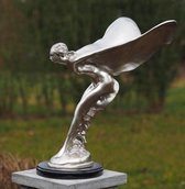 Bronzen Beeld: Vliegende vrouw verzilverd Spirit of Ecstacy