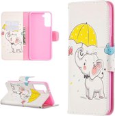 Samsung Galaxy S21 Plus Portemonnee Hoesje met Olifant Print