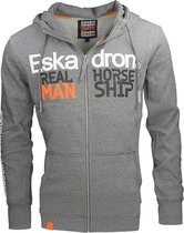 Eskadron sweater met rits en kap - grijs - Heren - Maat S