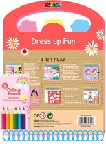 Avenir Scratch: BOOK / SCHETSBOEK: DRESS UP FUN 17x22.7cm, 3-in-1 play: sticker, fashion design en spel, 3+