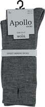 Merino Wollen Sokken - Grijs - 3 Paar - Maat 39-42