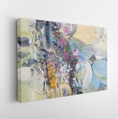 Onlinecanvas - Schilderij - Abstract Painting Background Art Horizontal Horizontal - Multicolor - 75 X 115 Cm