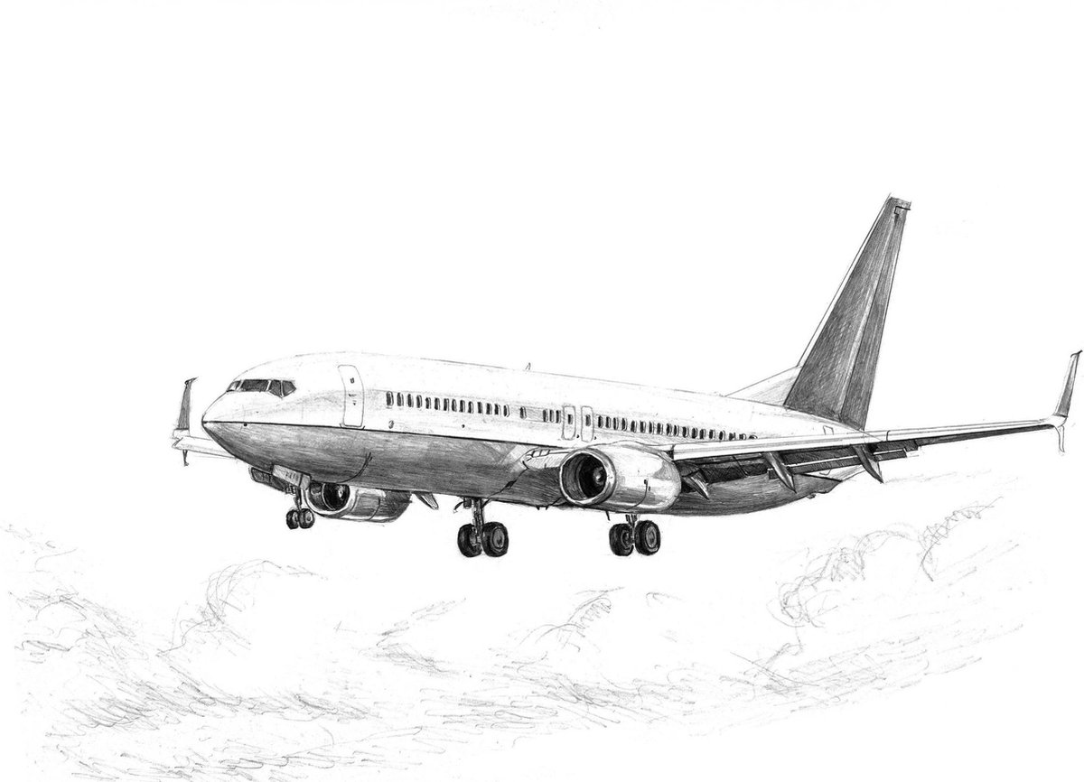 Dessiner un avion au crayon. R aliste noir blanc toile d Art