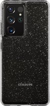 Spigen - Samsung Galaxy S21 Ultra Hoesje - Back Case Liquid Crystal Glitter Transparant