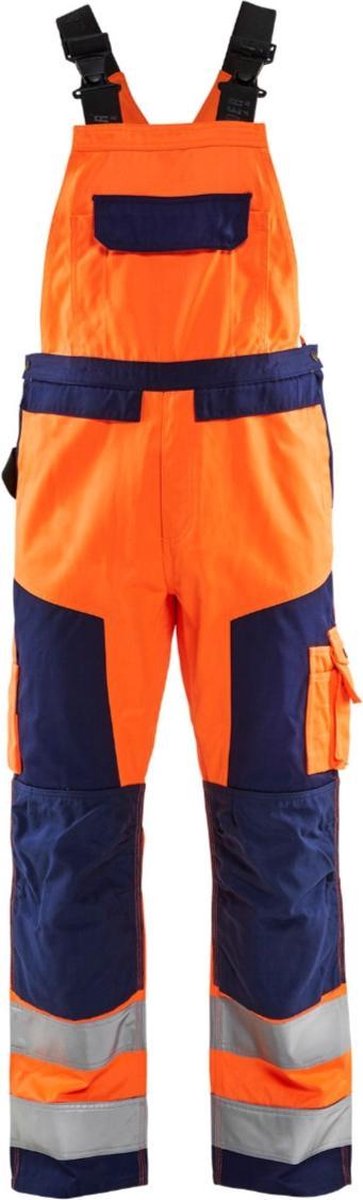 Blaklader Bretelbroek High Vis 2660-1804 - High Vis Oranje/Marineblauw - C152