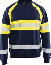 Blaklader Sweater High Vis 3359-1158 - Marine/High Vis Geel - S