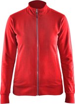 Blåkläder 3372-1158 Dames sweatshirt met rits Rood maat XXXL