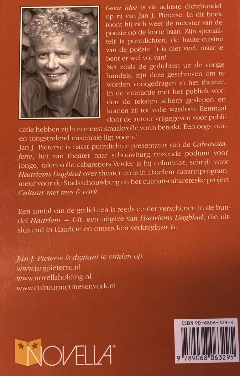 Geen Idee - back cover