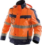 DASSY Lima Reflecterende Winter Werkjas Oranje/Donkerblauw