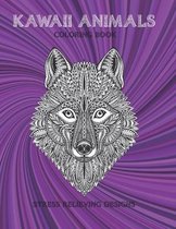 Kawaii Animals - Coloring Book - Stress Relieving Designs