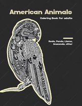 American Animals - Coloring Book for adults - Koala, Panda, Llama, Anaconda, other