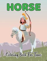 Horse Coloring Book for Teens