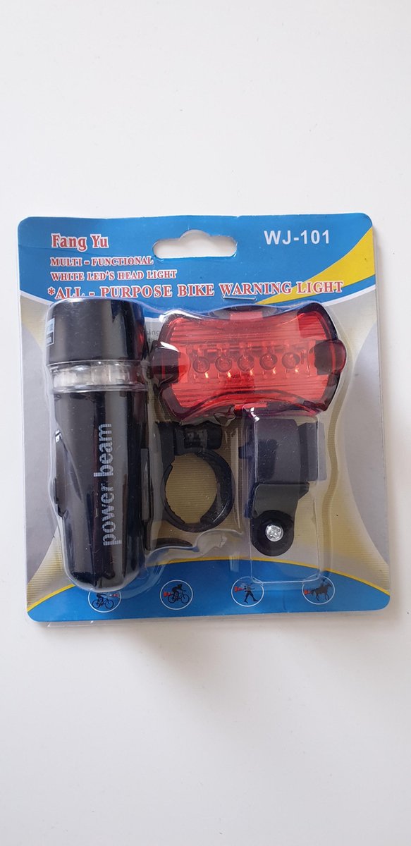 Set fietsverlichting led verlichting