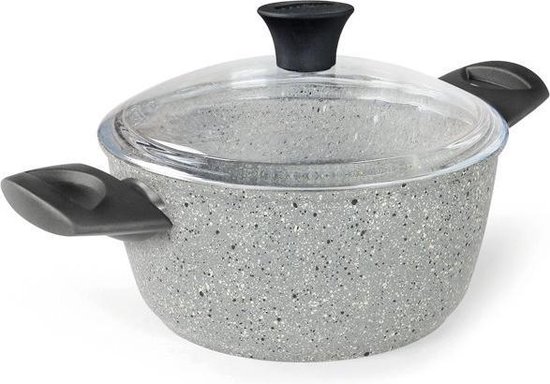 Cocotte à induction Flonal Dura 2h + couvercle en verre 24 cm