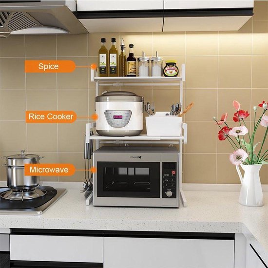 Keukenrek - Magnetron kast - Magnetron bovenkast - Dubbel laags keukenkast  voor boven... | bol.com
