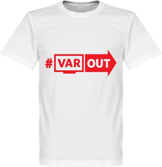 VARout T-Shirt - Wit/ Rood - 4XL