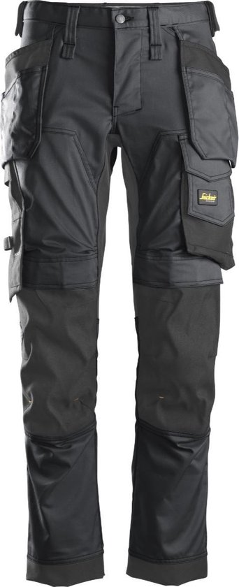 Foto: Snickers workwear snickers 6241 stretch werkbroek allroundwork staalgrijs zwart