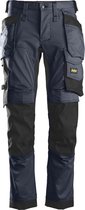 Snickers 6241 AllroundWork, Stretch Werkbroek met Holsterzakken - Donker Blauw/Zwart - 154