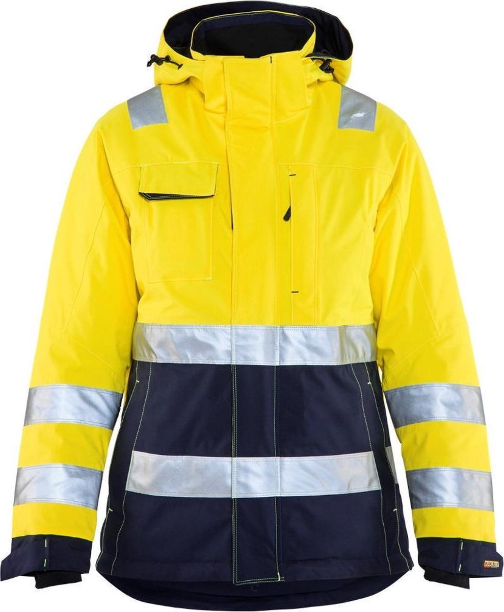 Blåkläder 4872-1987 Dames Winterjas High Vis Geel/Marineblauw maat M