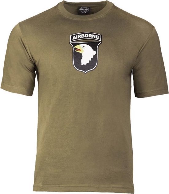 Sport T-shirt Groen met Airborne 101st Division logo de Arend (Screaming Eagles) – size XL