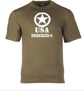 Sport T-shirt Groen met witte Allied Star / Geallieerde Ster  – size L