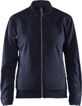 Blaklader Dames service sweatshirt met rits 3394-2526 - Donker marineblauw/Zwart - L