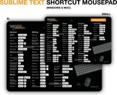 Sublime Text Shortcut Mousepad - XL - Mac