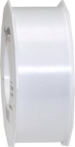 1x XL Hobby/decoratie zilveren satijnen sierlinten 4 cm/40 mm x 91 meter- Luxe kwaliteit - Cadeaulint satijnlint/ribbon