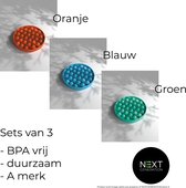 Set van 3 Bubble Fidget Toys - POP IT Oranje & Blauw & Groen - RTL4