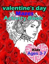 Valentine's Day Mazes Activity Book Kids Ages 3-7