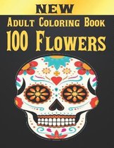 100 Flowers Adult Coloring Book