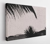 Abstract caribbean palm tree leaves in motion.- Modern Art Canvas - Horizontal - 527724052 - 40*30 Horizontal