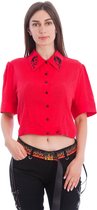 Banned Good Vs. Bad Voice Devil Blouse Rood