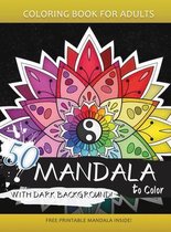 50 Mandala to Color with Dark background