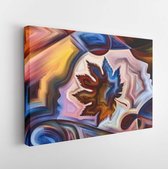 Inner Texture series. Backdrop of human face, colors, organic textures, flowing curves to complement your design on the subject of inner world, mind, Nature and creativity - Modern
