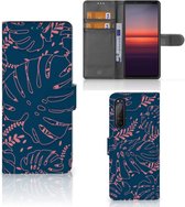 Smartphone Hoesje Sony Xperia 5II Bookcase Palm Leaves