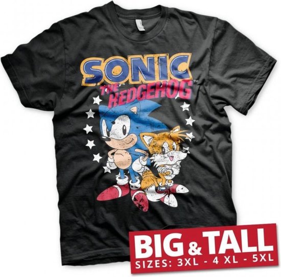 SONIC THE HEDGEHOG - T-Shirt Big & Tall - Sonic & Tails (4XL)