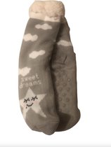 Premium Kwaliteit Thermo Fleece Sokken - Gevoerde Huissokken - One Size - Unisex - Grijs
