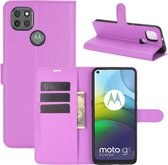 Book Case - Motorola Moto G9 Power Hoesje - Paars