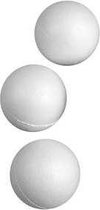 Ballen, d: 5 cm, wit, styropor, 50stuks