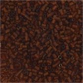Rocailles, afm 15/0 , d: 1,7 mm, bruin, 2-cut, 500gr, gatgrootte 0,5 mm